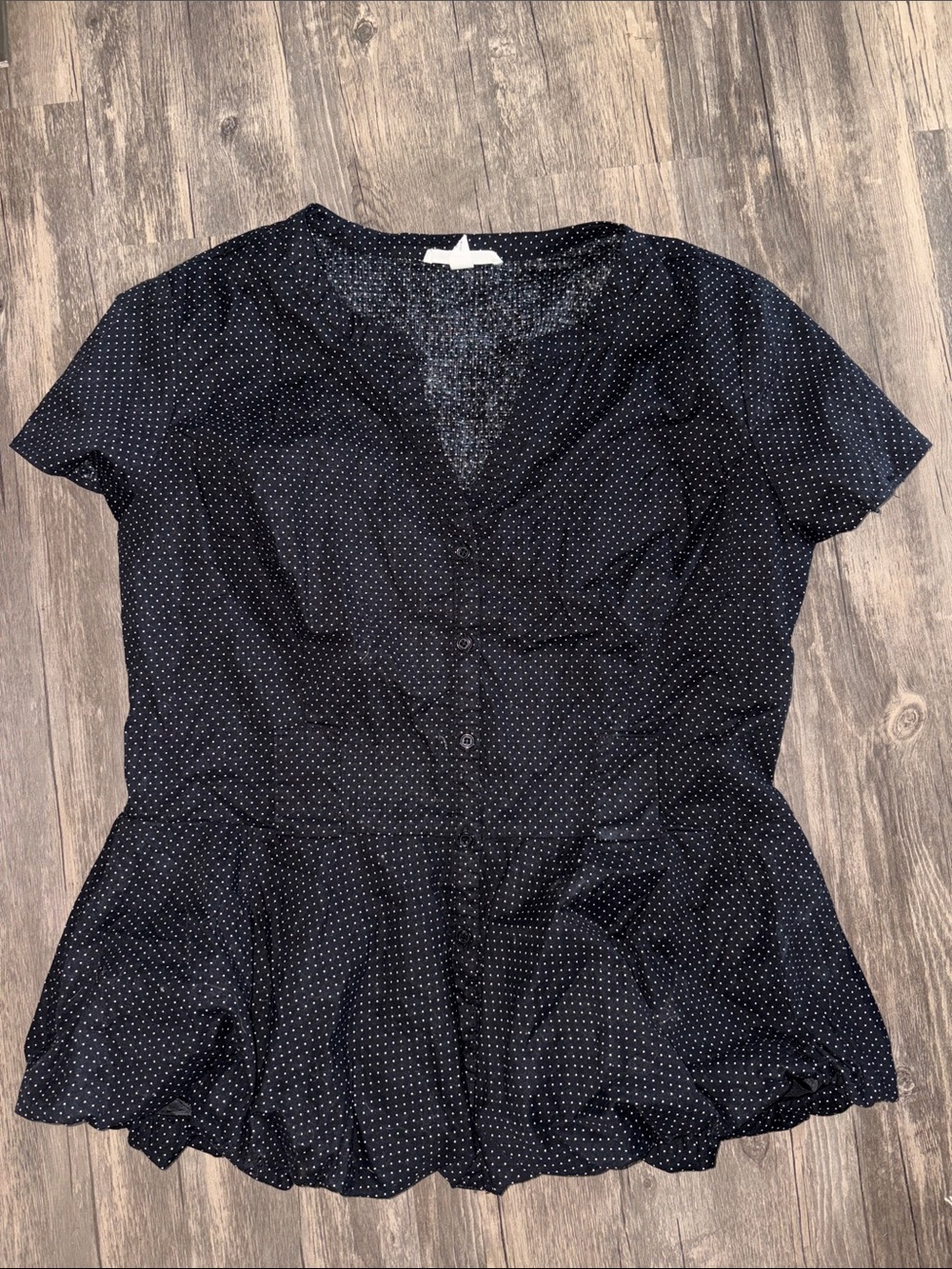 GIORGIO Sant Angelo Black Polka Dot blouse woman’s large